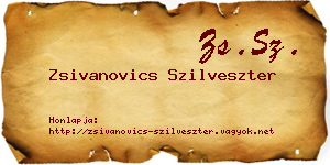 Zsivanovics Szilveszter névjegykártya